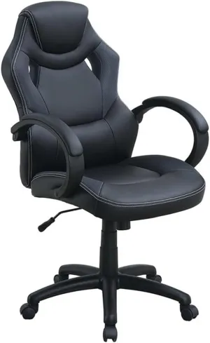 Poundex bridgecraft Office Chair, Black/Grey