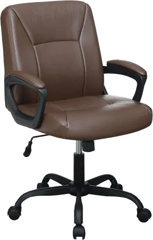 Poundex Lux Office Chair, Brown