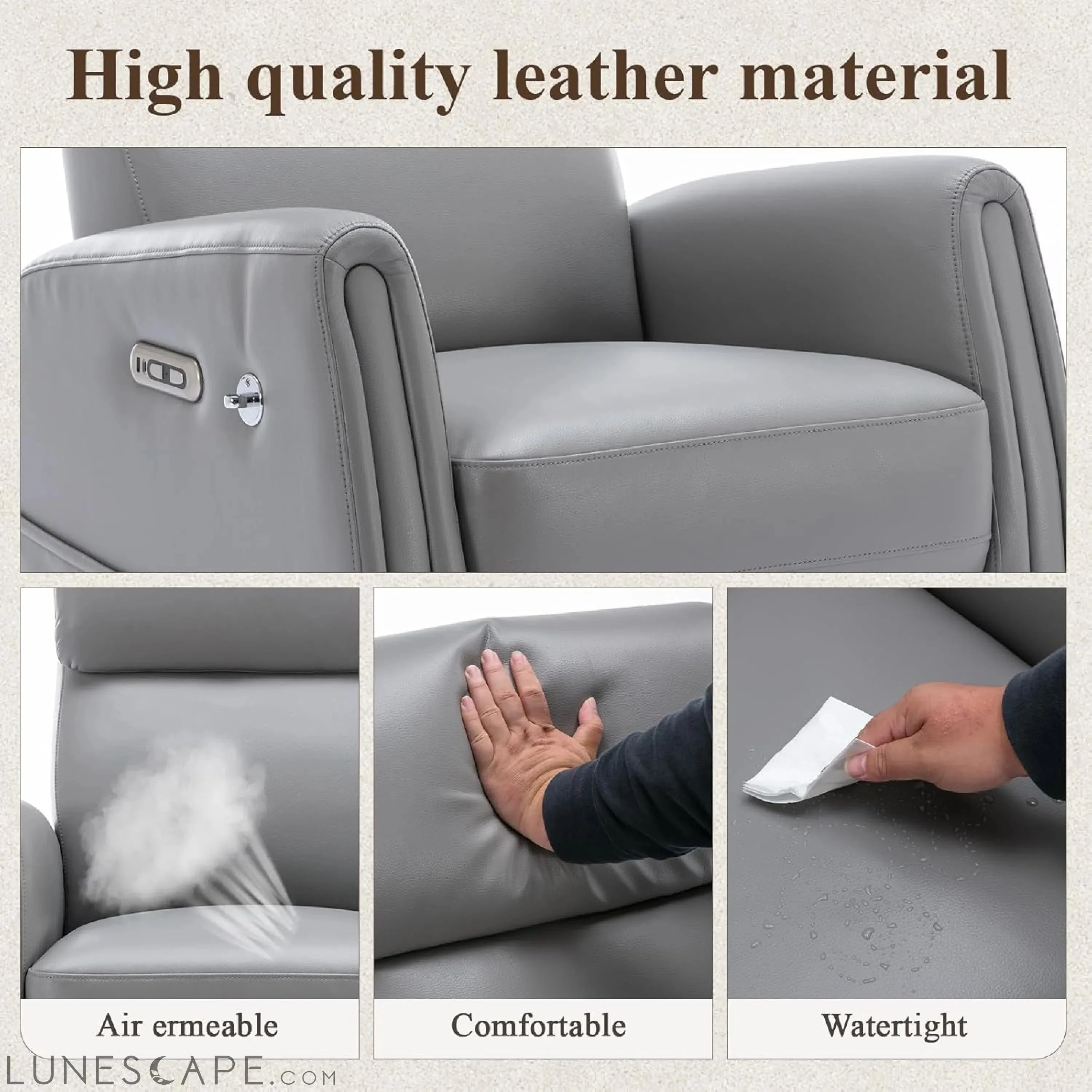 Power Recliner Chair Swivel Glider Rocker for Nursery, Upholstered