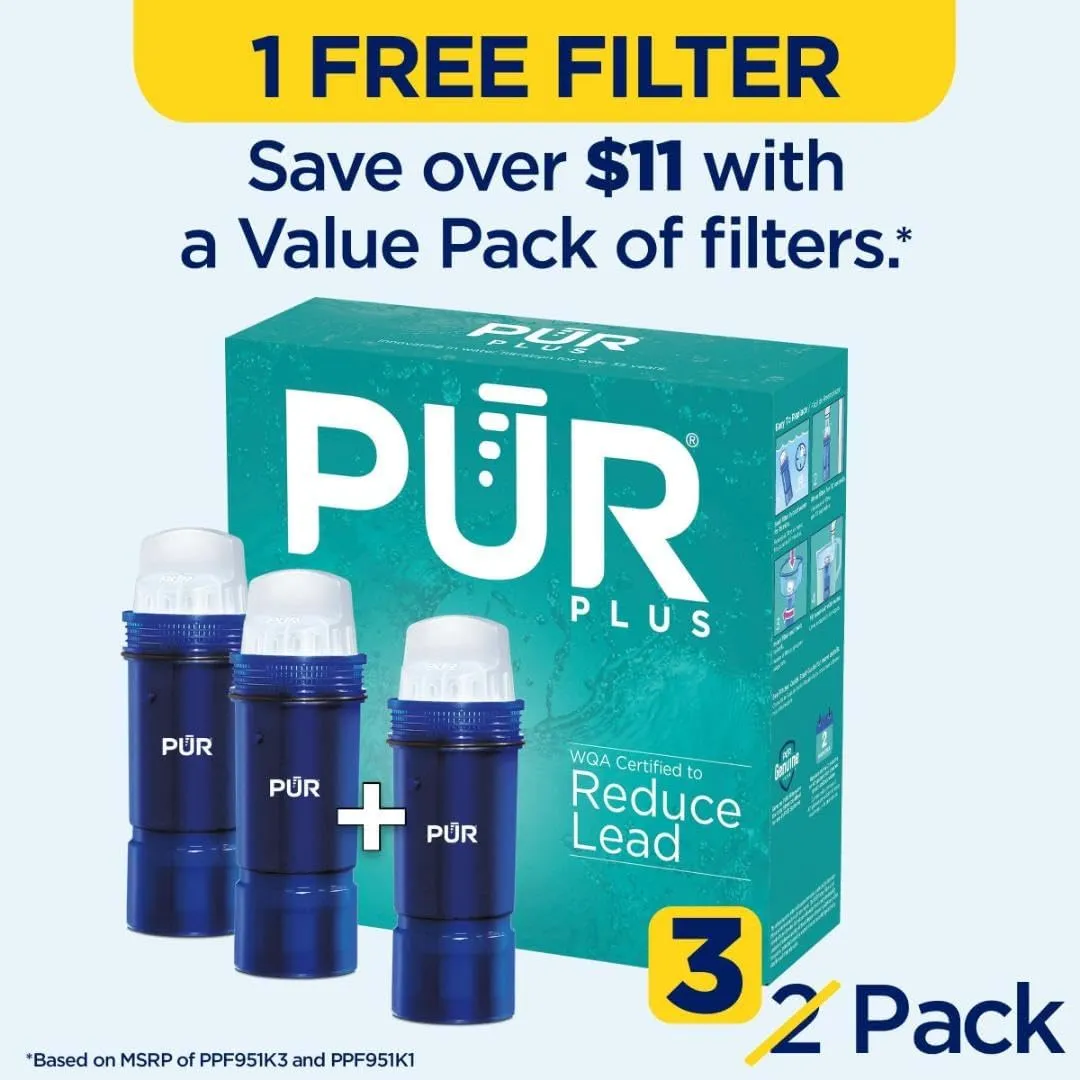 PUR PPF951K3 Replacement Filter, 3 Count, Blue