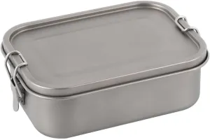 Pure Titanium Lunch Box 800ML Outdoor Camping Portable Square Lunch Box Household Tableware