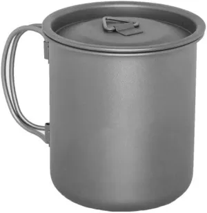 Pure titanium mug outdoor camping lightweight portable single-layer titanium water cup 1pc