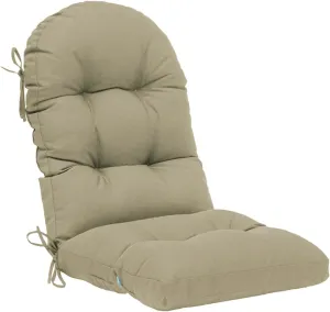 QILLOWAY Indoor/Outdoor High Back Chair Cushion for Adirondack,Spring/Summer Seasonal All Weather Replacement Rocking Chair Cushions. (1 Piece, Beige)