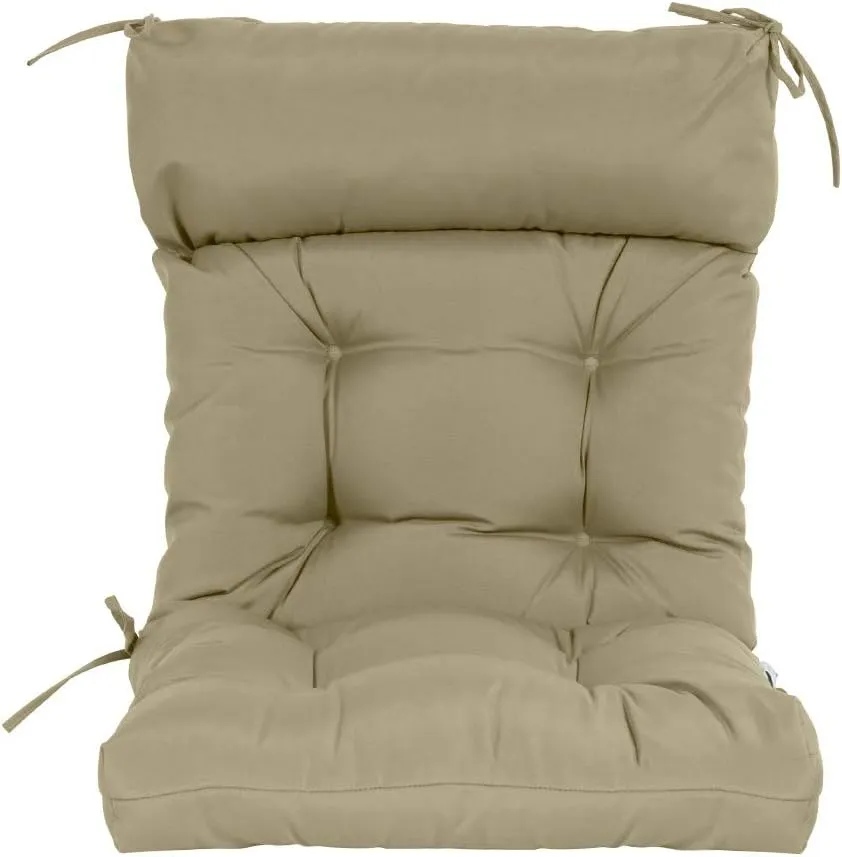 QILLOWAY Indoor/Outdoor High Back Chair Cushion,Spring/Summer Seasonal Replacement Cushions.(Beige)
