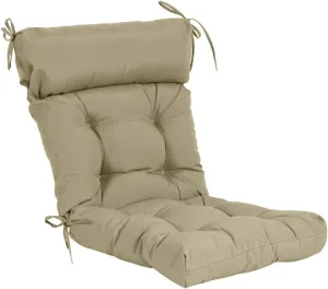 QILLOWAY Indoor/Outdoor High Back Chair Cushion,Spring/Summer Seasonal Replacement Cushions.(Beige)