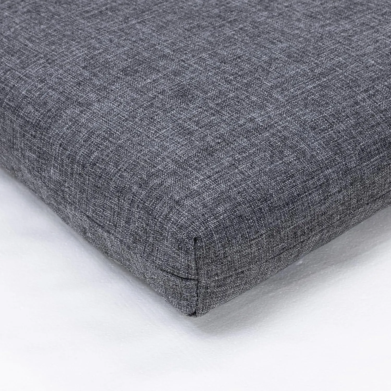 QILLOWAY Outdoor/Indoor High Back Chair Cushion,Replacement Deep Seat Cushions,All Weather Water Resistant/Fade Resistant Seat Pads with Ties,2counts,Charcoal Grey/Black
