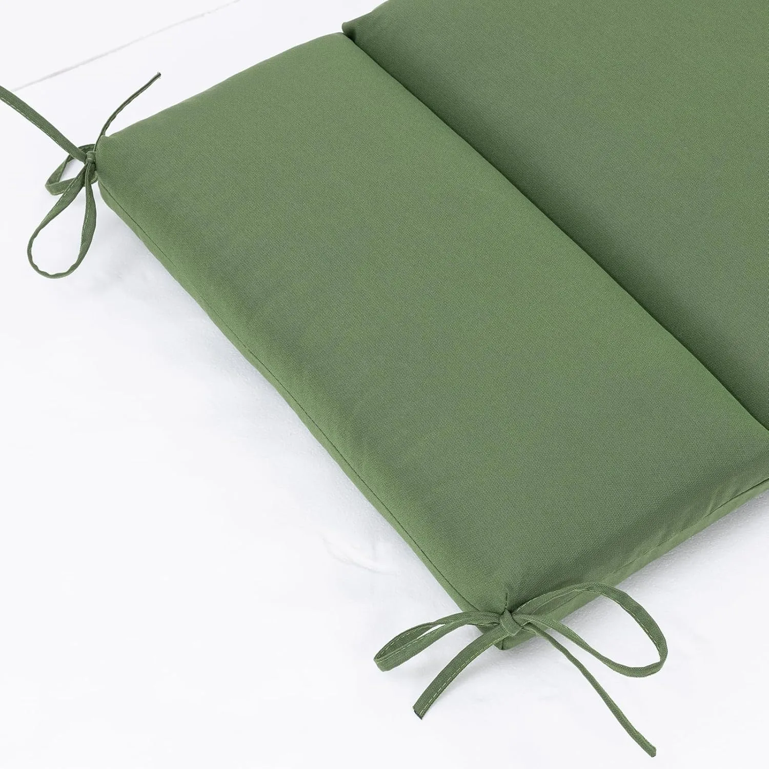 QILLOWAY Outdoor/Indoor High Back Chair Cushion,Replacement Deep Seat Cushions,All Weather Water Resistant/Fade Resistant Seat Pads with Ties,2counts,Dark Green