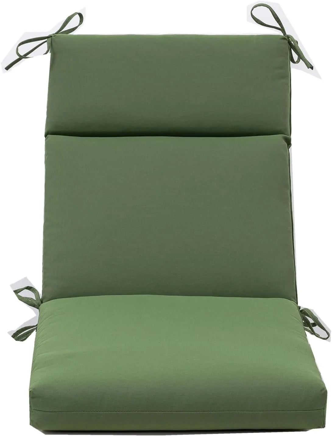 QILLOWAY Outdoor/Indoor High Back Chair Cushion,Replacement Deep Seat Cushions,All Weather Water Resistant/Fade Resistant Seat Pads with Ties,2counts,Dark Green