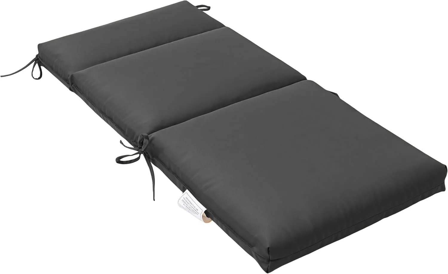 QILLOWAY Outdoor/Indoor High Back Chair Cushion,Replacement Deep Seat Cushions,All Weather Water Resistant/Fade Resistant Seat Pads with Ties,2counts,Dark Grey