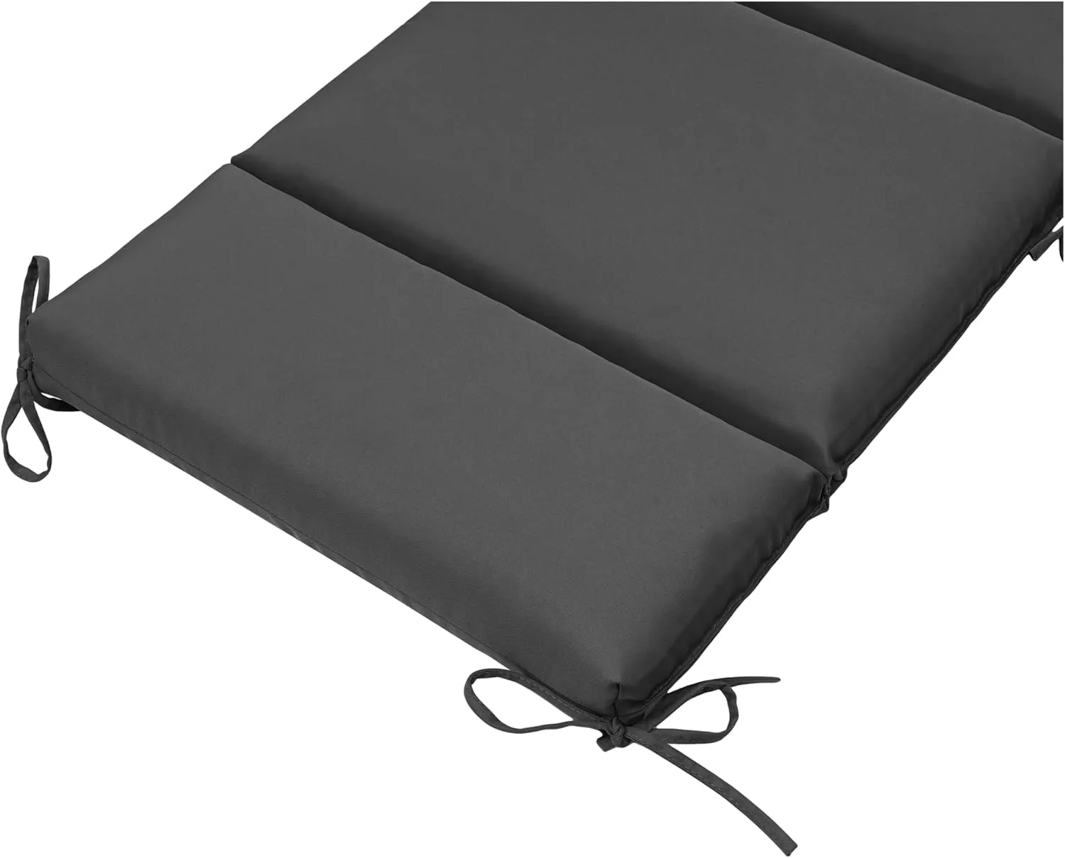 QILLOWAY Outdoor/Indoor High Back Chair Cushion,Replacement Deep Seat Cushions,All Weather Water Resistant/Fade Resistant Seat Pads with Ties,2counts,Dark Grey