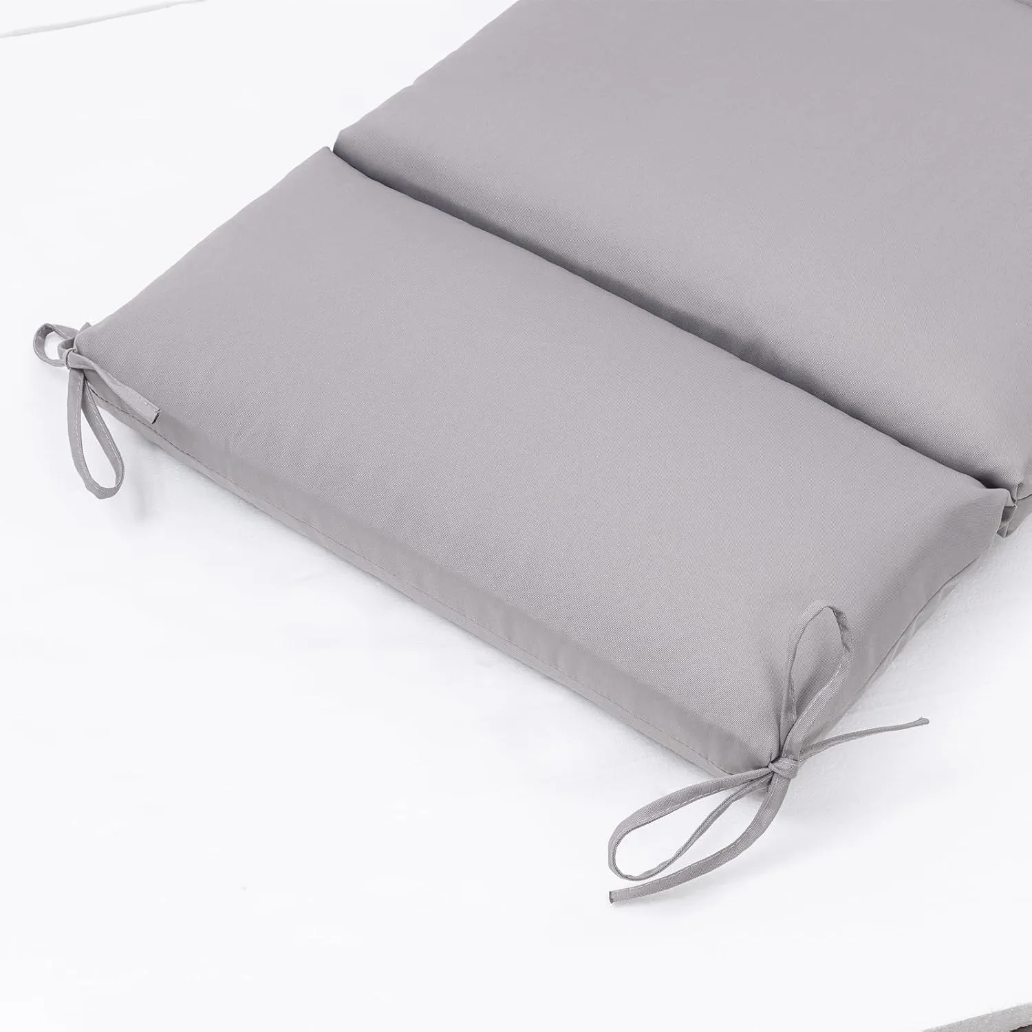 QILLOWAY Outdoor/Indoor High Back Chair Cushion,Replacement Deep Seat Cushions,All Weather Water Resistant/Fade Resistant Seat Pads with Ties,2counts,Grey