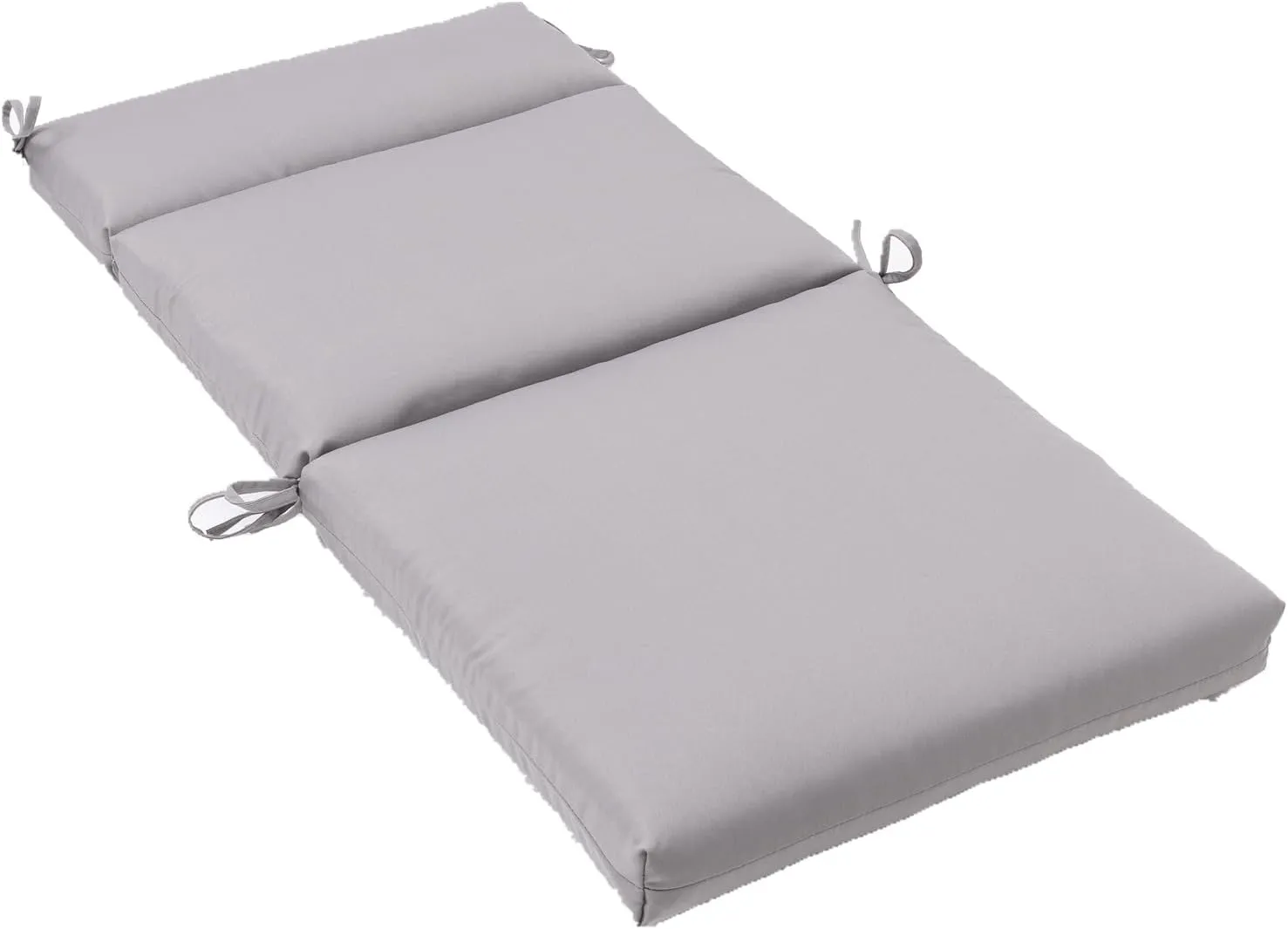 QILLOWAY Outdoor/Indoor High Back Chair Cushion,Replacement Deep Seat Cushions,All Weather Water Resistant/Fade Resistant Seat Pads with Ties,2counts,Grey