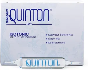 Quicksilver Scientific Original Quinton Isotonic Solution with Sea Water Minerals   Alpine Spring Water - Liquid Hydration, Electrolyte   Multi Minerals Supplement (30 Single Serving Vials)