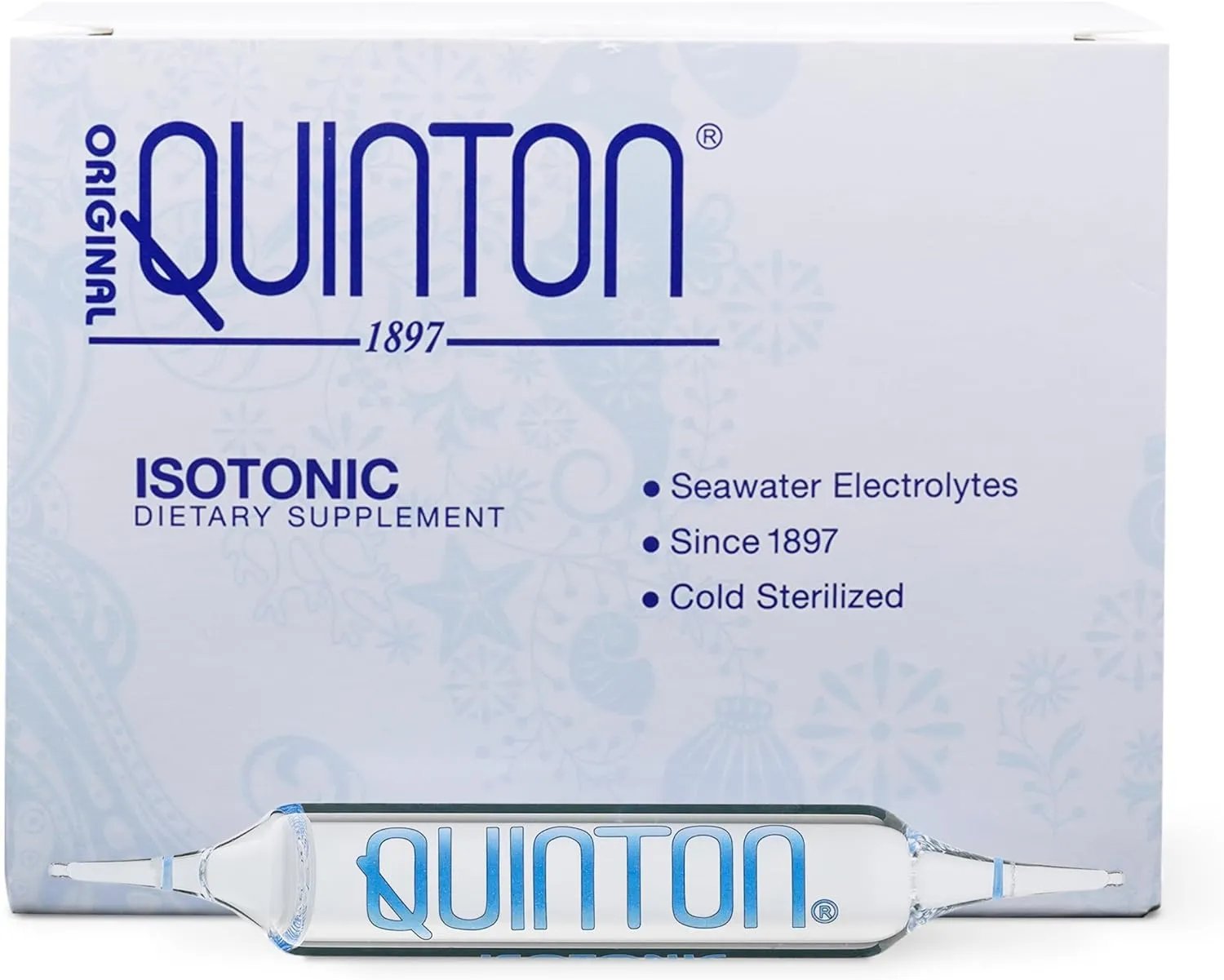Quicksilver Scientific Original Quinton Isotonic Solution with Sea Water Minerals   Alpine Spring Water - Liquid Hydration, Electrolyte   Multi Minerals Supplement (30 Single Serving Vials)