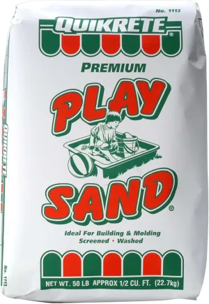 Quikrete Sandbox Play Sand – Outdoor Kids Filtered Playsand for Sand Box – Screened, Washed and Dried Tan Color - 50 Pounds