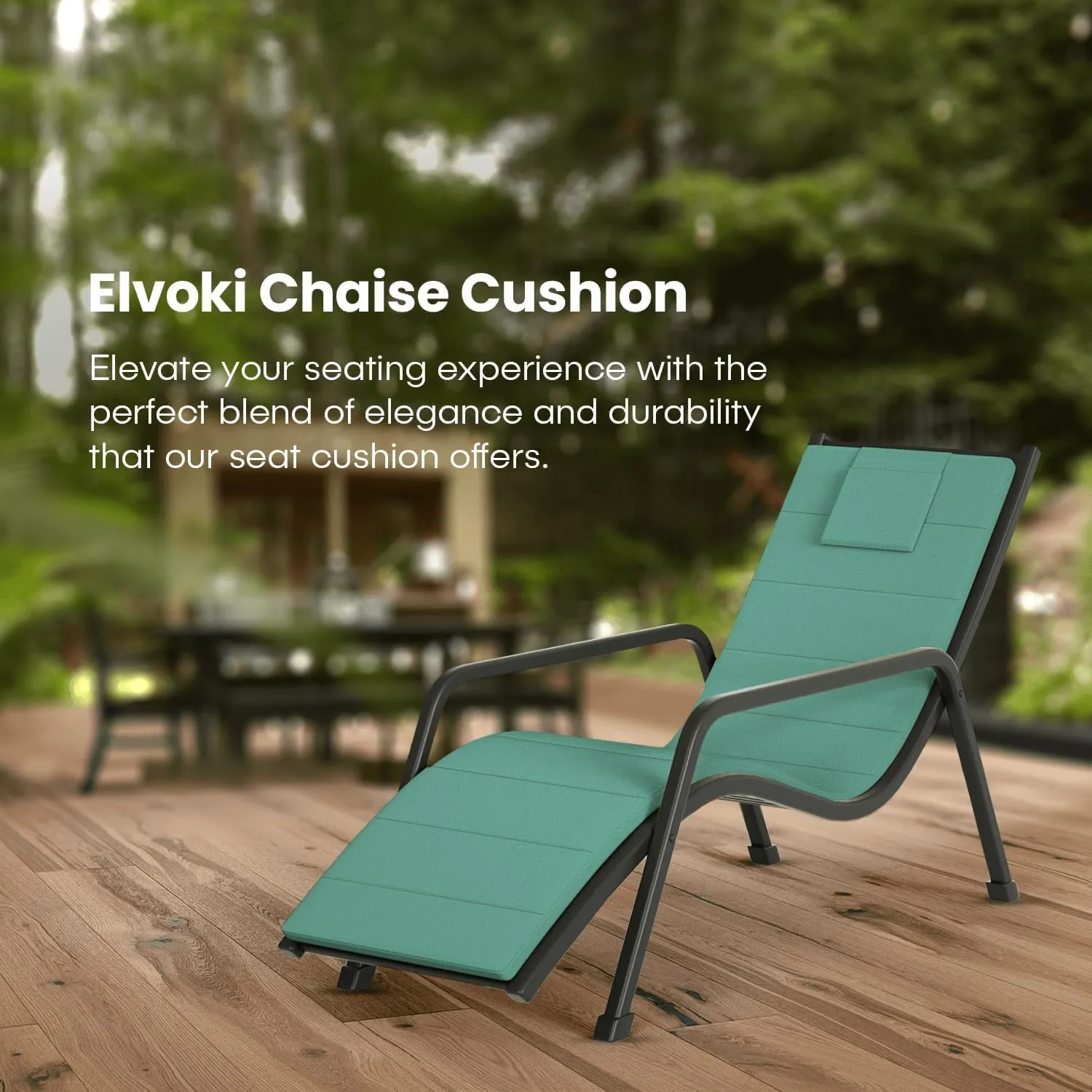 Quilted Chaise Lounge Outdoor Patio Furniture Cushions | Water-Resistant Patio Chair Cushions | Durable, High-Density Foam Outdoor Chair Cushions (Antique Beige, 74"x23")