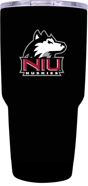 R and R Imports Northern Illinois Huskies 24 oz Black Insulated Stainless Steel Tumbler Officially Licensed Collegiate Product