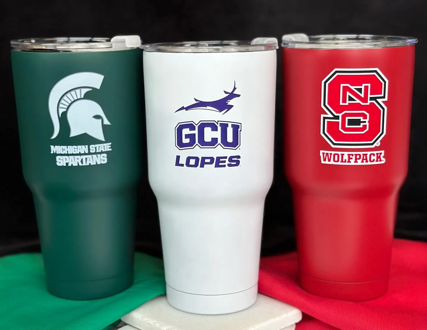 R and R Imports Northern Illinois Huskies 24 oz Black Insulated Stainless Steel Tumbler Officially Licensed Collegiate Product