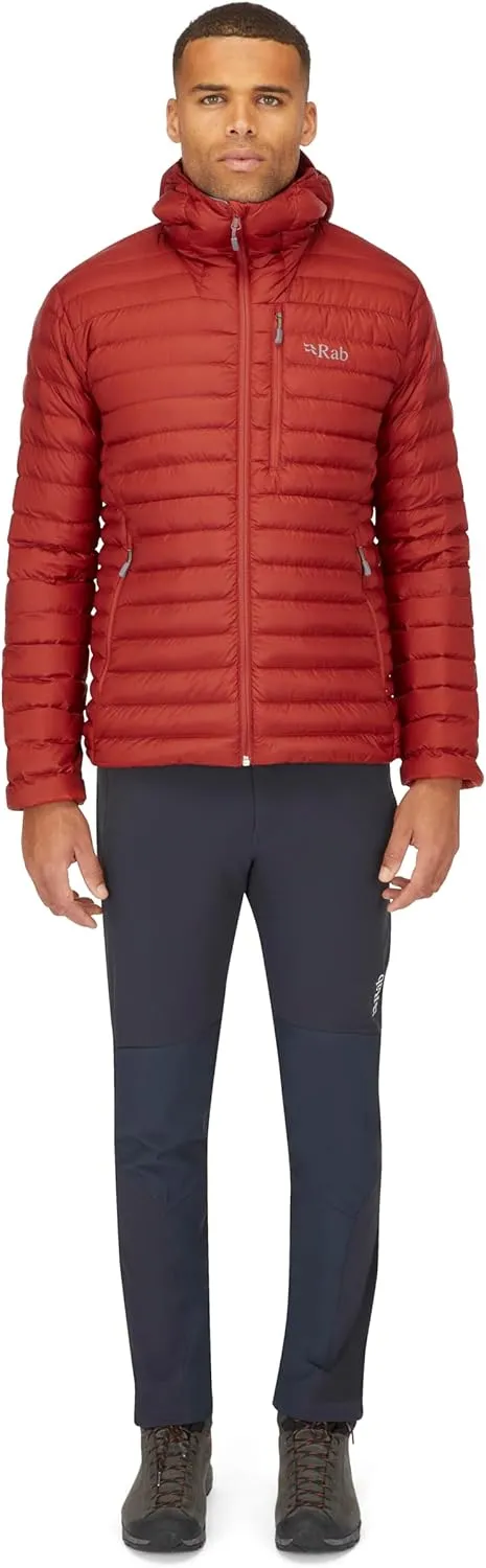 Rab Men's Microlight Alpine 700-Fill Down Hooded Puffer Jacket for Hiking & Skiing
