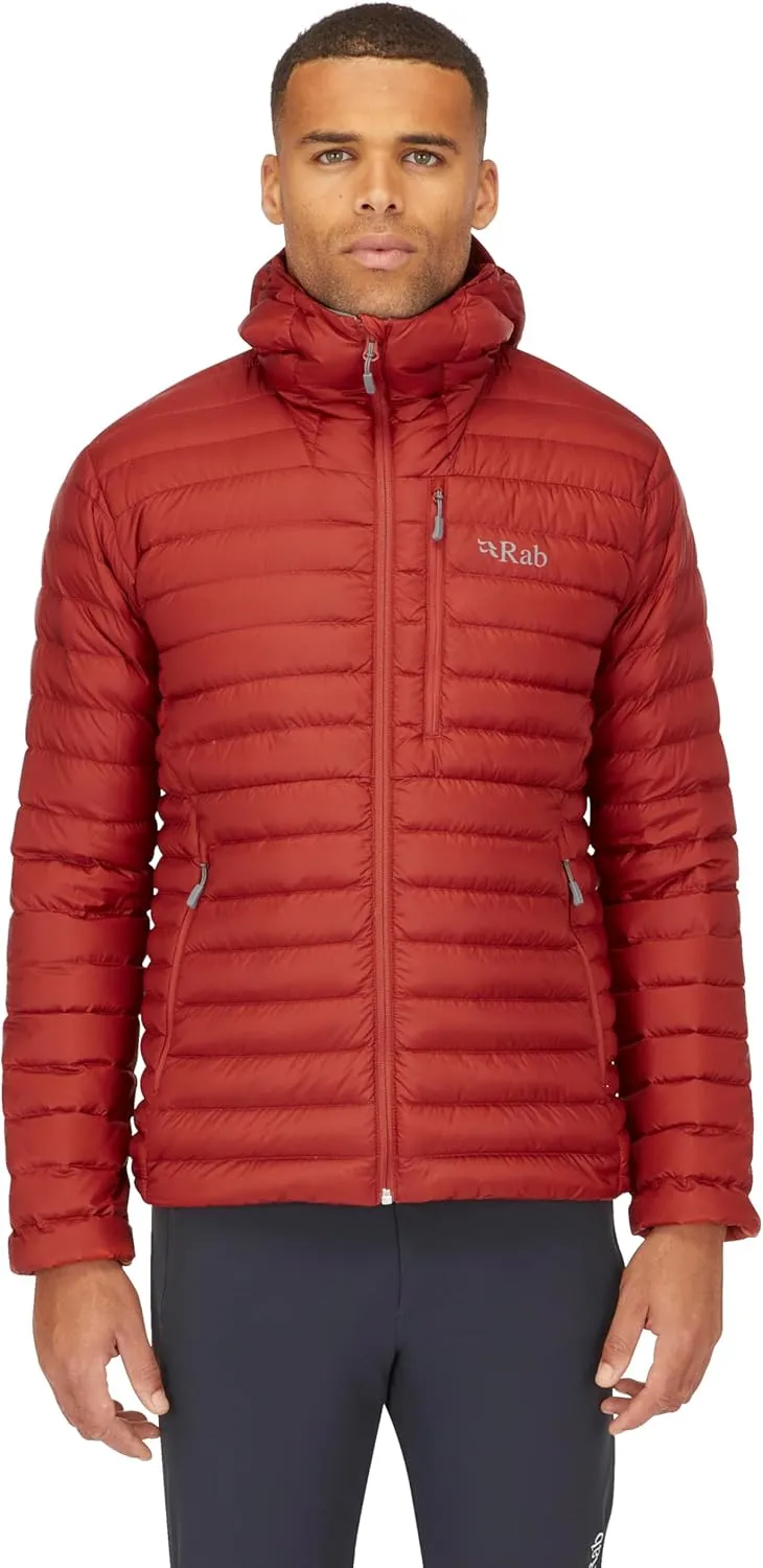 Rab Men's Microlight Alpine 700-Fill Down Hooded Puffer Jacket for Hiking & Skiing