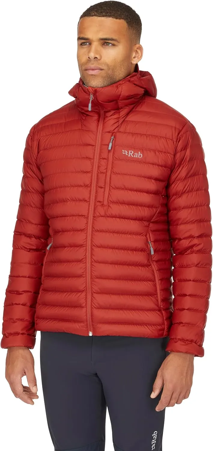 Rab Men's Microlight Alpine 700-Fill Down Hooded Puffer Jacket for Hiking & Skiing