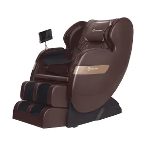 Real Relax 2025 Massage Chair, Full Body Airbag, Dual core S Track, Zero Gravity with App Control and Heat Function, Fit Office and Home, Brown and Gold