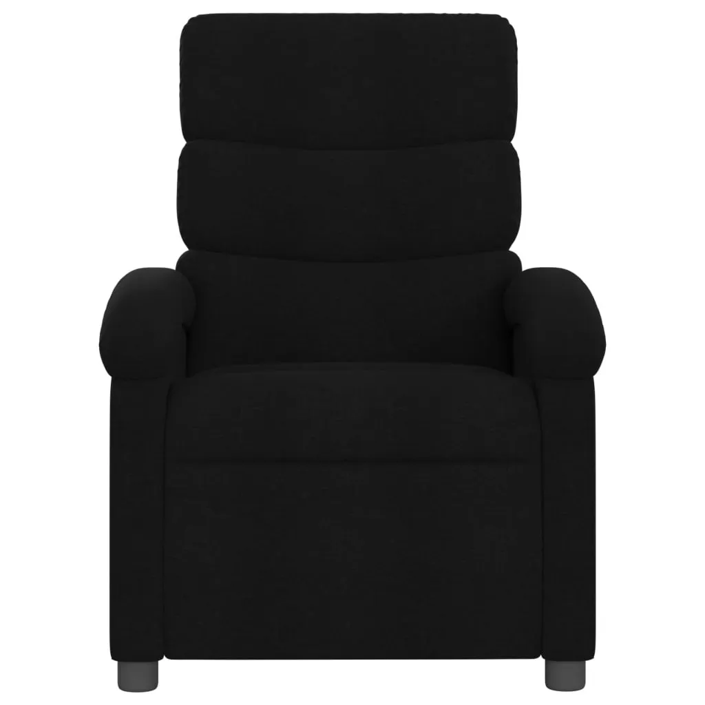 Recliner Chair Black Fabric