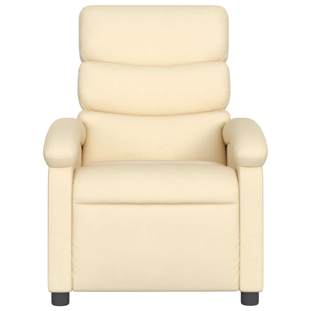 Recliner Chair Cream Fabric