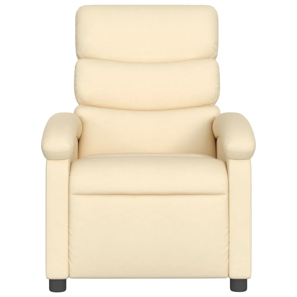 Recliner Chair Cream Fabric