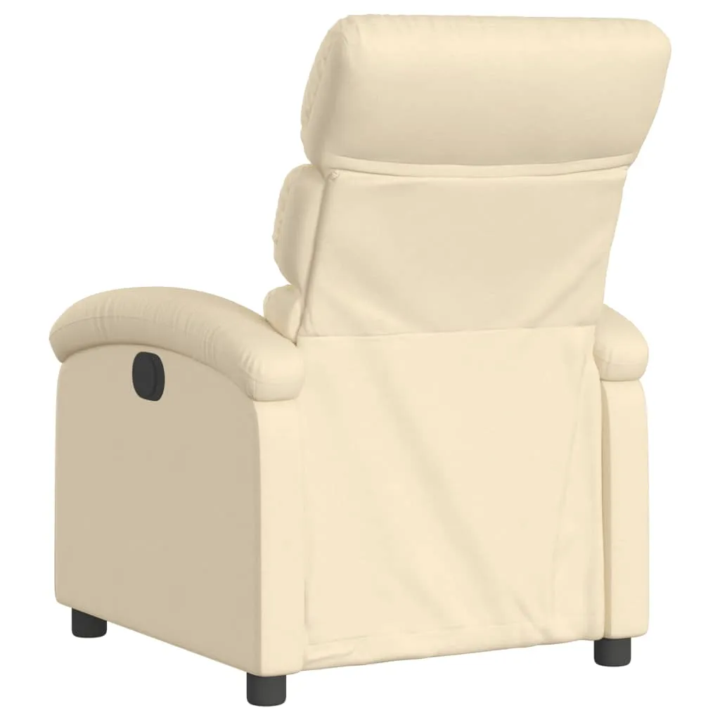 Recliner Chair Cream Fabric