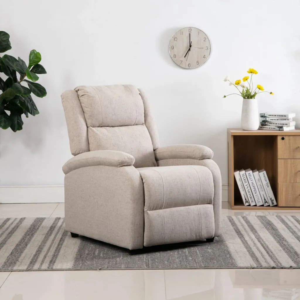 Recliner Chair TV Recliner Sofa Seating with Adjustable Footrest Fabric