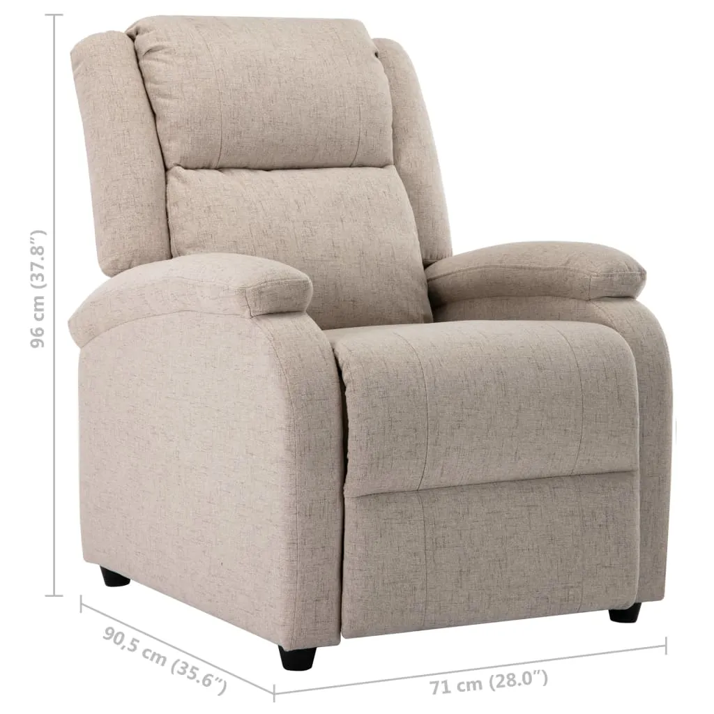 Recliner Chair TV Recliner Sofa Seating with Adjustable Footrest Fabric