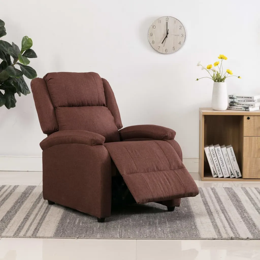 Recliner Chair TV Recliner Sofa Seating with Adjustable Footrest Fabric