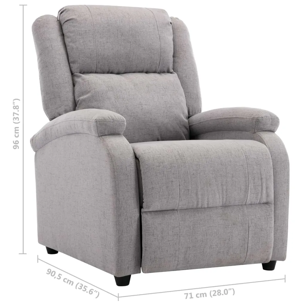 Recliner Chair TV Recliner Sofa Seating with Adjustable Footrest Fabric