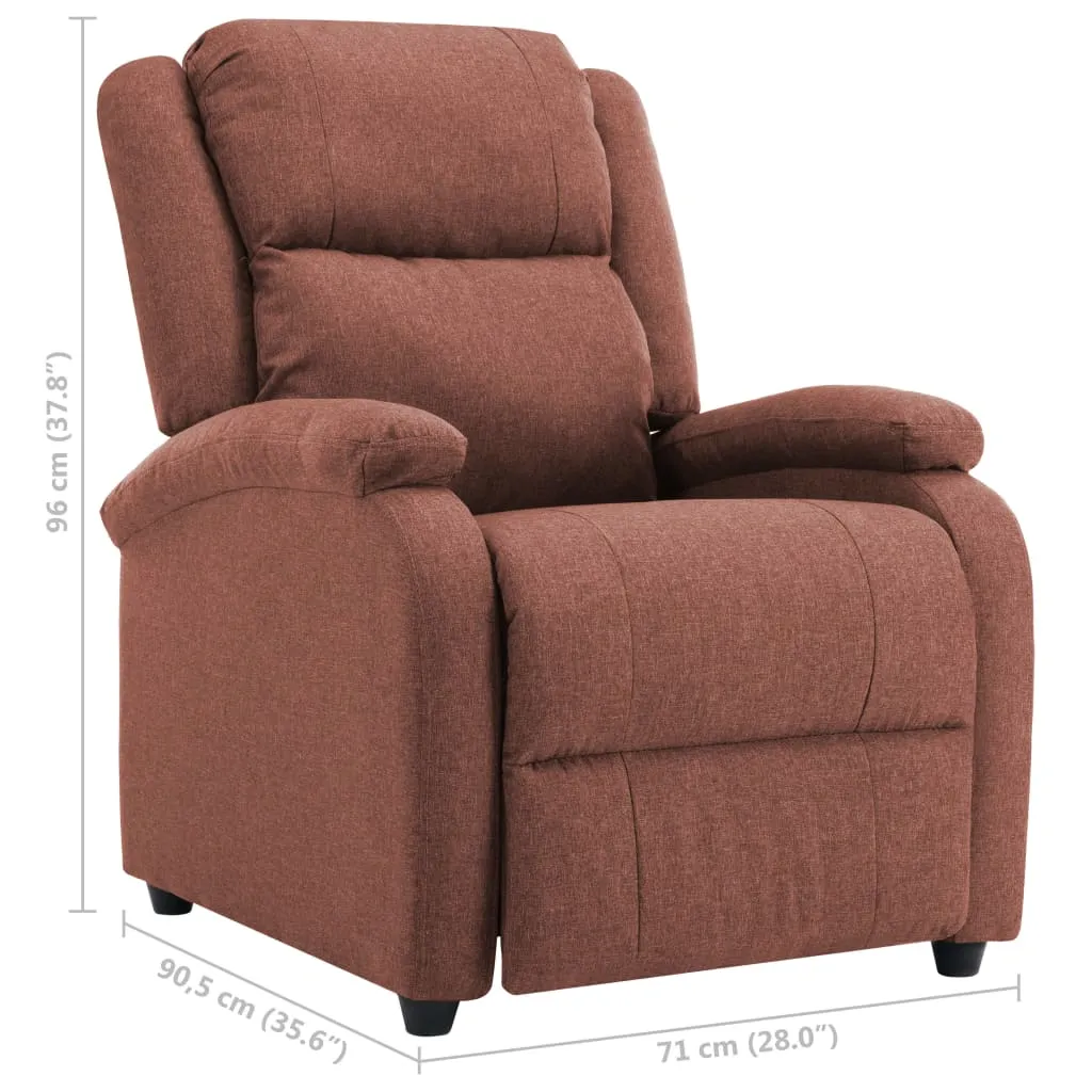 Recliner Chair TV Recliner Sofa Seating with Adjustable Footrest Fabric