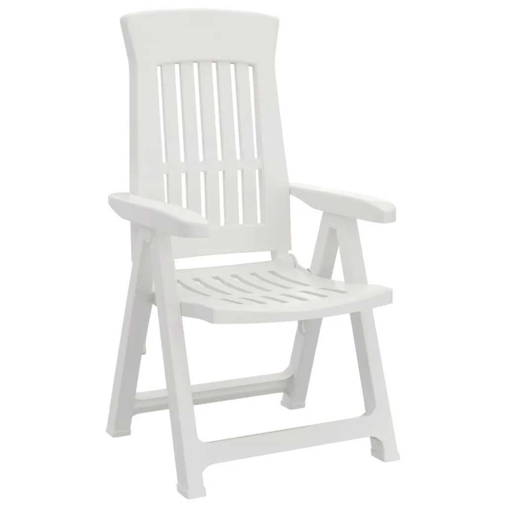 Reclining Chair Outdoor Folding Armchair Garden Furniture 2 Pcs PP