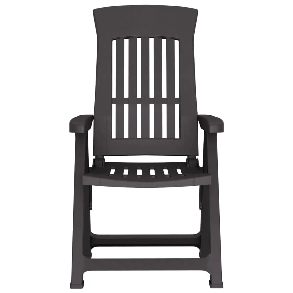 Reclining Chair Outdoor Folding Armchair Garden Furniture 2 Pcs PP