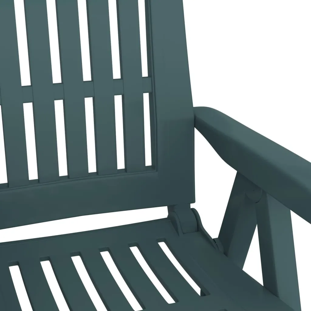 Reclining Chair Outdoor Folding Armchair Garden Furniture 2 Pcs PP