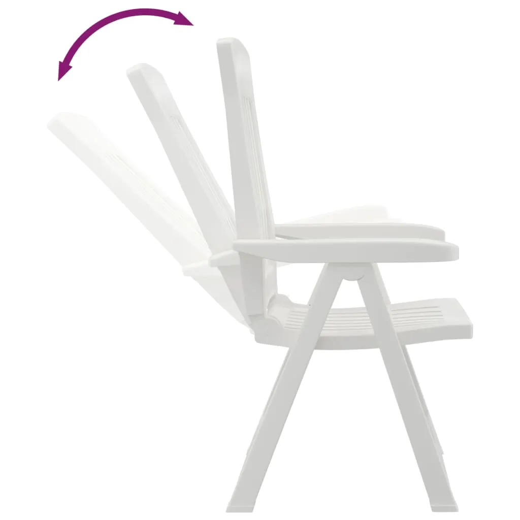 Reclining Chair Outdoor Folding Armchair Garden Furniture 2 Pcs PP