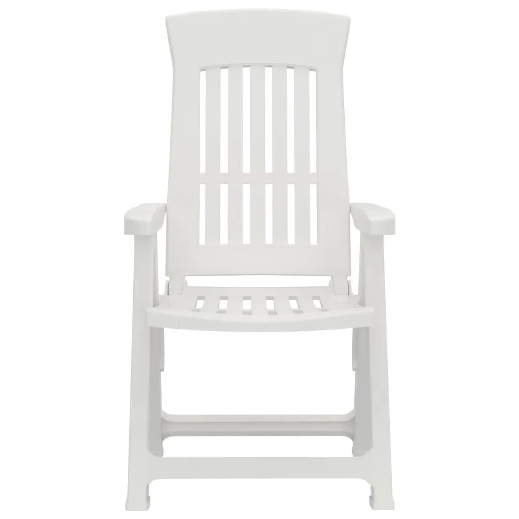 Reclining Chair Outdoor Folding Armchair Garden Furniture 2 Pcs PP