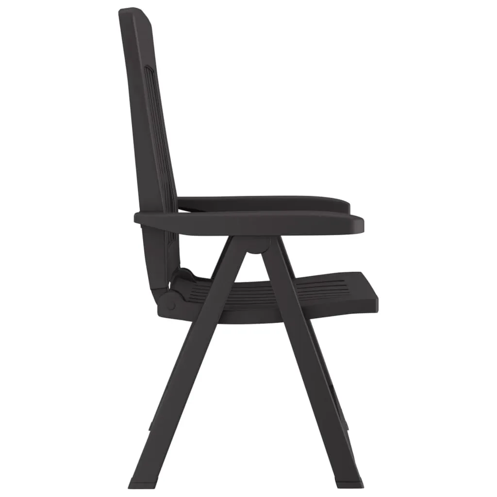 Reclining Chair Outdoor Folding Armchair Garden Furniture 2 Pcs PP