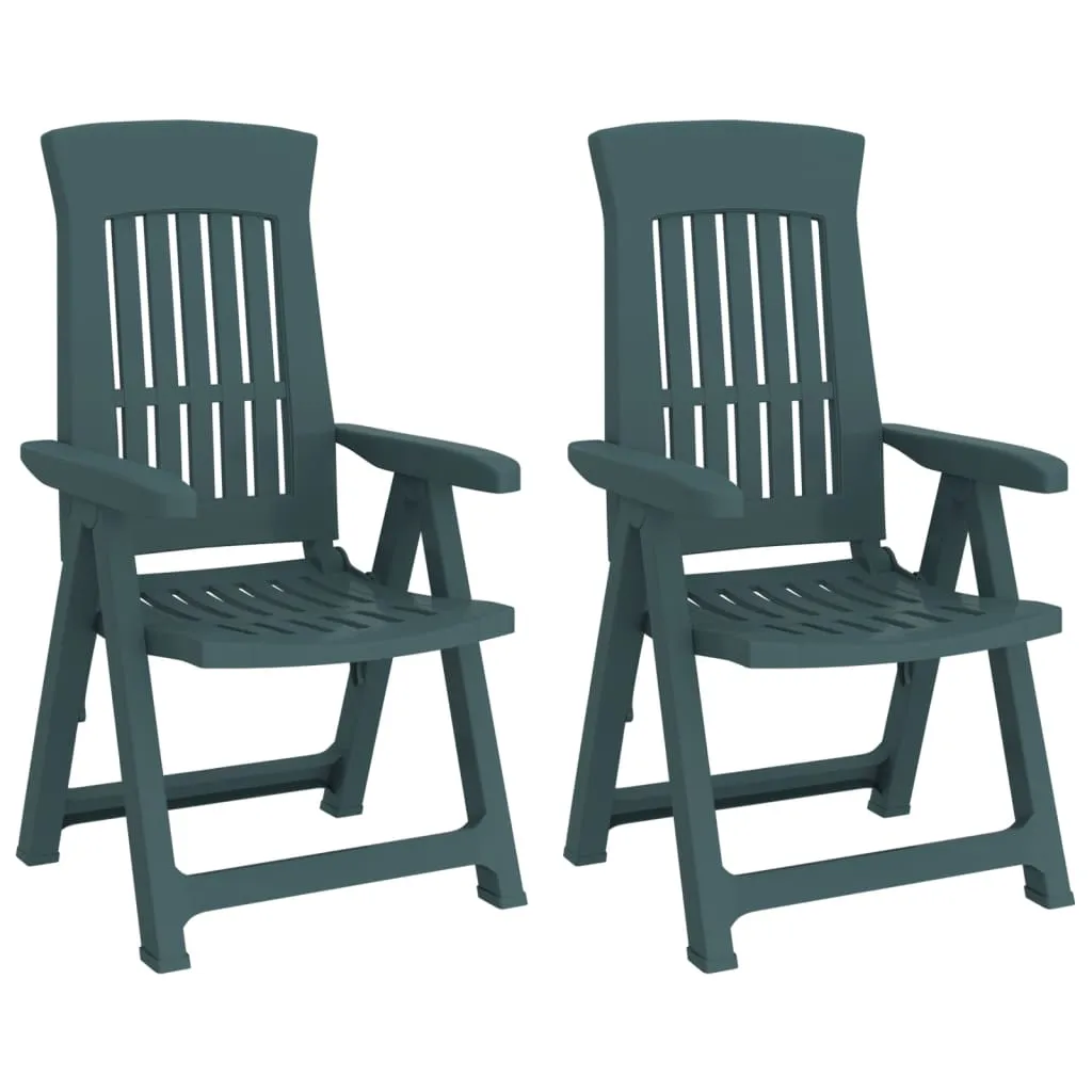 Reclining Chair Outdoor Folding Armchair Garden Furniture 2 Pcs PP