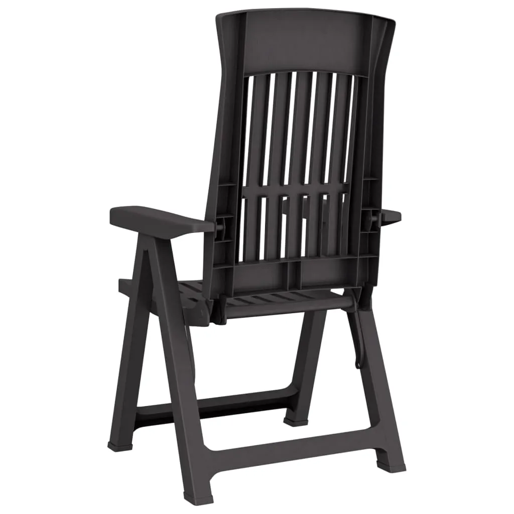 Reclining Chair Outdoor Folding Armchair Garden Furniture 2 Pcs PP