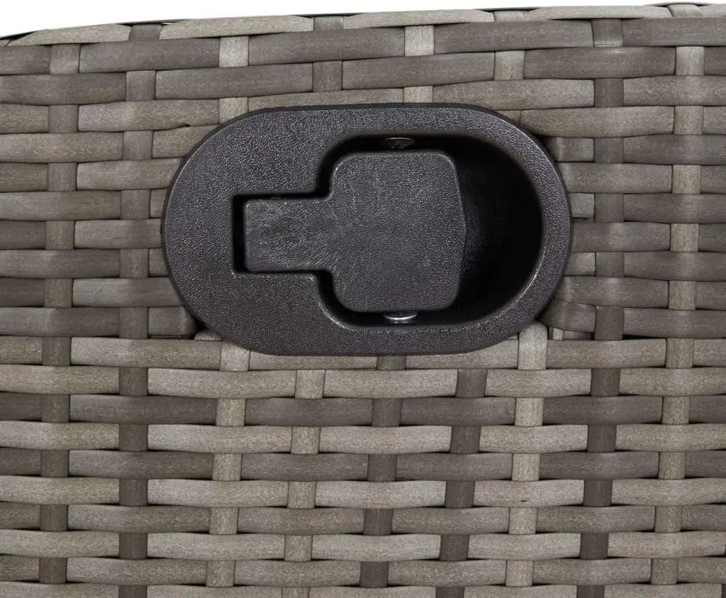 Reclining Patio Chair with Adjustable Footrest, Gray PE Rattan Outdoor Lounge Chair for Backyard, Pool, or Sunroom – Durable Steel Frame & Weather-Resistant Design