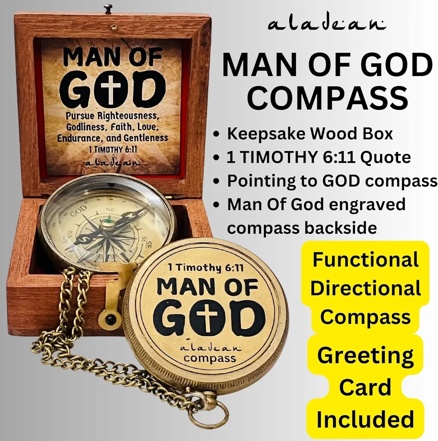 Religious Gifts for Men Engraved Compass for I Know The Plans -God, Camping Compass Christian Gifts Catholic Boys Girls Baptism Communion Inspirational Graduation Gifts
