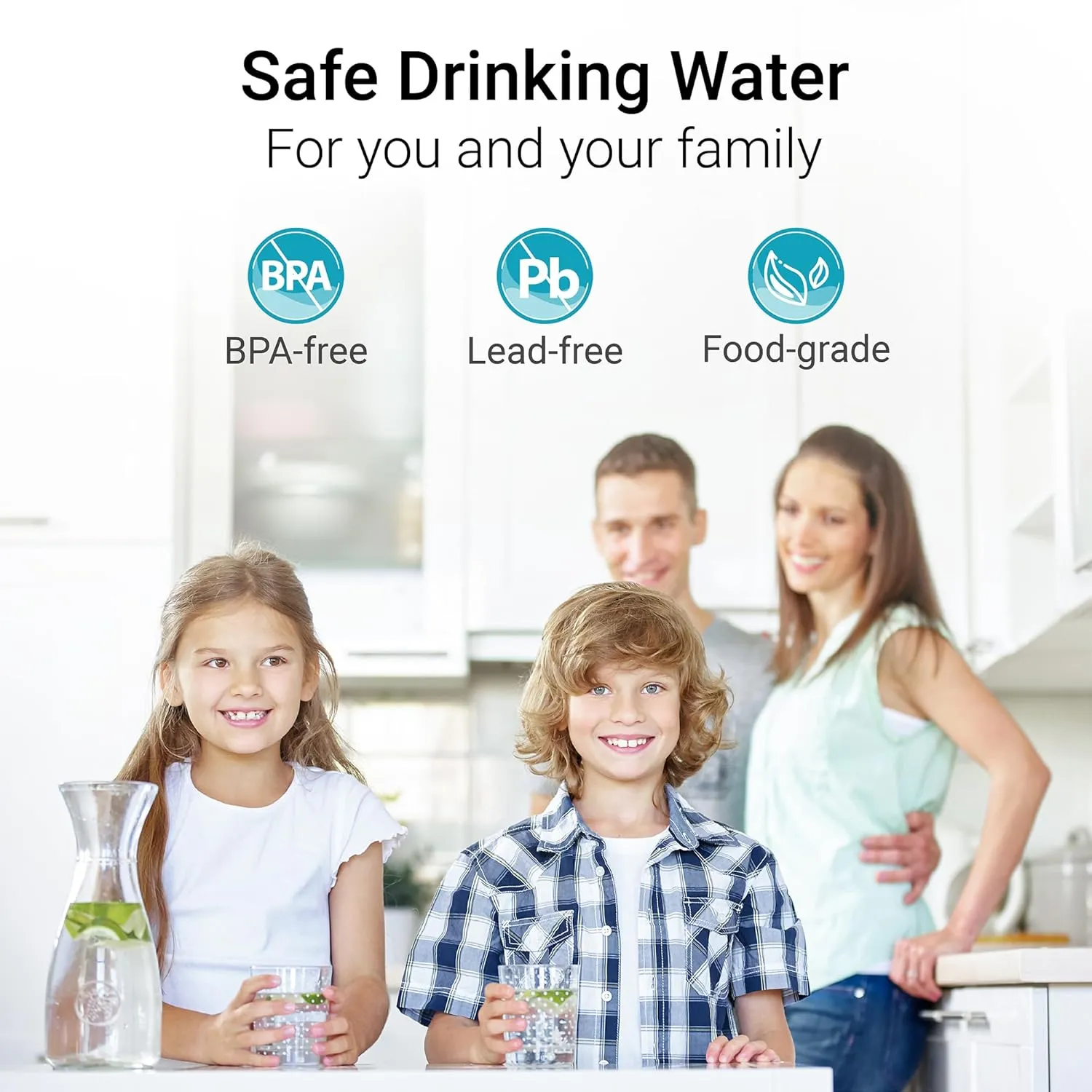 Replacement for All Waterdrop Pitcher Filtration System, Fits Waterdrop WD-PF-01A Plus, Reduces PFOA/PFOS, Chlorine, Last Up to 3 Months or 200 Gallons (Pack of 3), AQUA CREST
