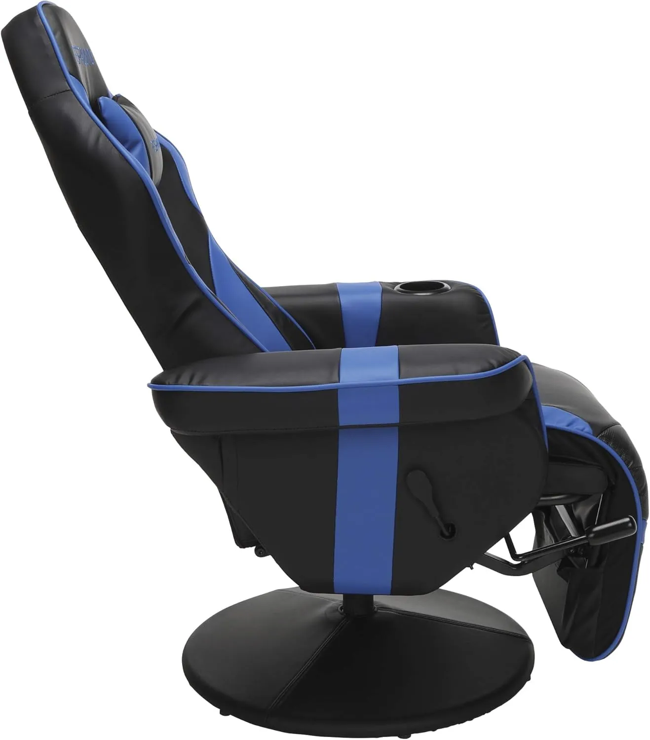 RESPAWN 900 Gaming Recliner - Video Games Console Recliner Chair, Computer Recliner, Adjustable Leg Rest and Recline, Recliner with Cupholder, Reclining Gaming Chair with Footrest - Blue