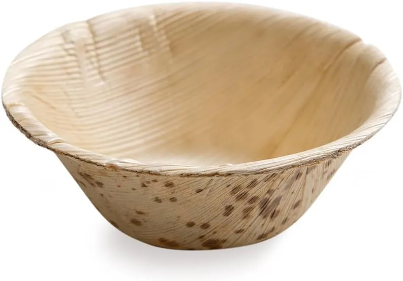 Restaurantware 3 Inch Disposable Bamboo Tableware 100 Disposable Bowls - Premium Round Natural Bamboo Premium Bamboo Plates LeakResistant For Parties Or Catering