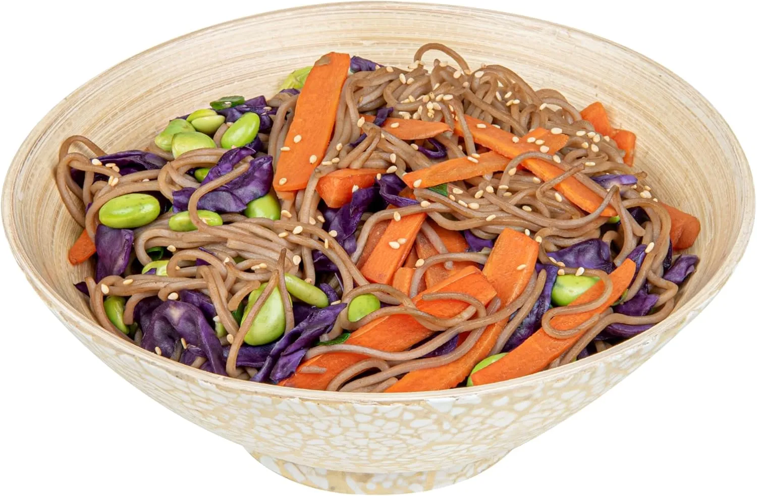 Restaurantware - Bambuddha 29 Ounce Bamboo Salad Bowl, 1 Heavy-duty Serving Bowl - Sustainable, Reusable, Beige Bamboo Bamboo Tableware, For Serving Salads, Noodles, And Pasta, RWB0637BE