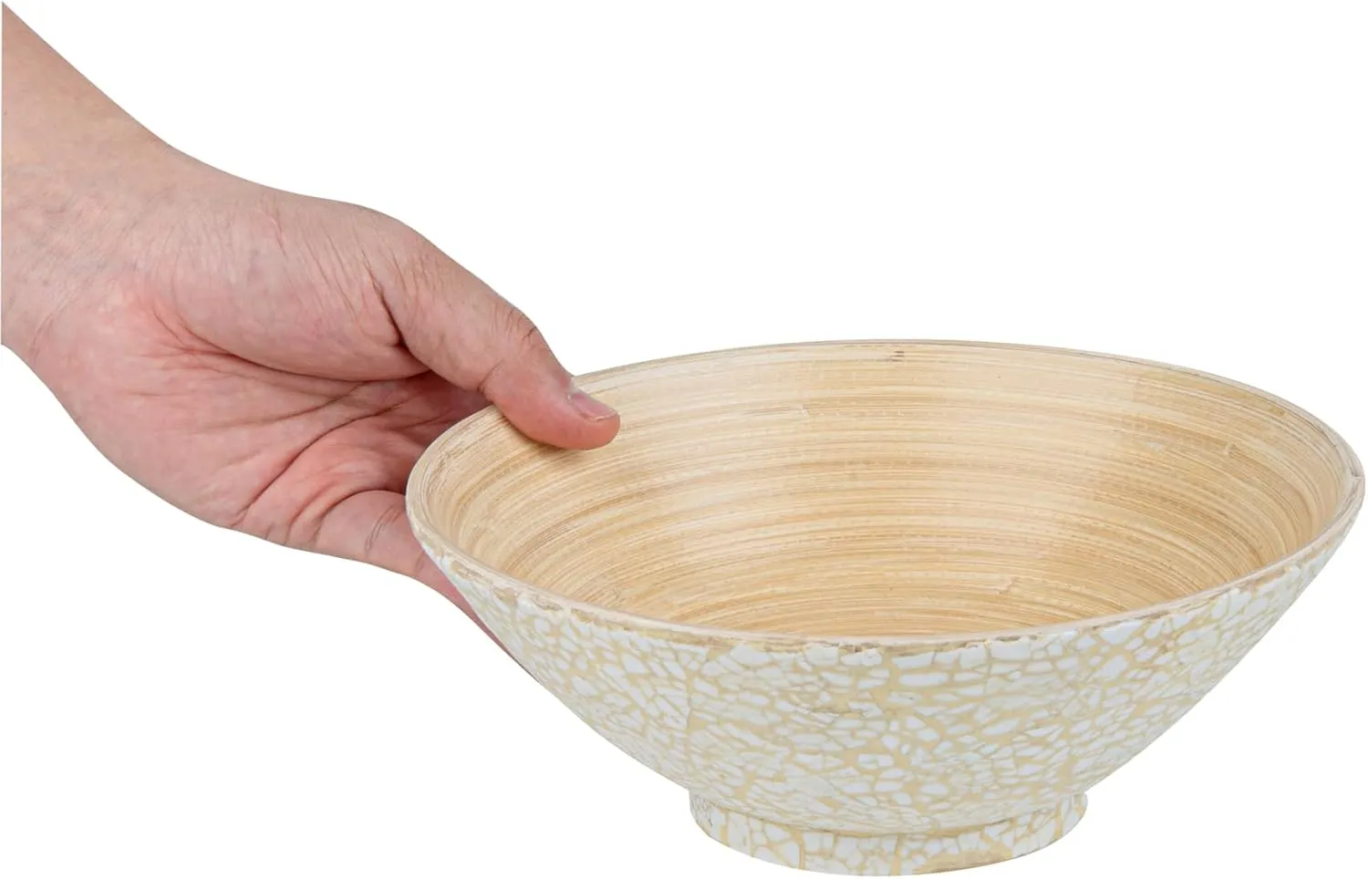 Restaurantware - Bambuddha 29 Ounce Bamboo Salad Bowl, 1 Heavy-duty Serving Bowl - Sustainable, Reusable, Beige Bamboo Bamboo Tableware, For Serving Salads, Noodles, And Pasta, RWB0637BE